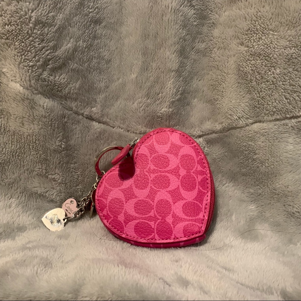 Heart shaped Coach pouch